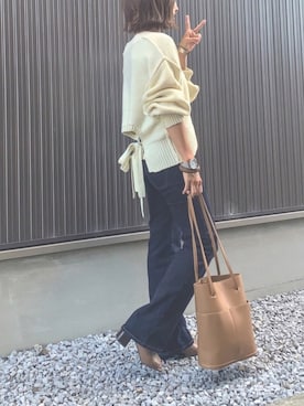 「florist」｜「アイテム（アナログ腕時計）」を使った、Haru☆さん（レディース・153cm）の秋コーディネート