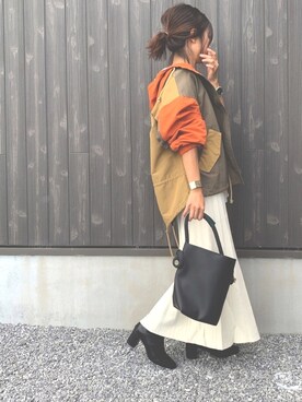 「FOSSIL（フォッシル）のアイテム（アナログ腕時計）」を使った、Haru☆さん（レディース・153cm）の秋コーディネート
