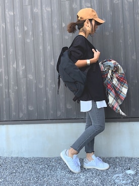 「GRL（グレイル）のアイテム（ピアス（両耳用））」を使った、Haru☆さん（レディース・153cm）の秋コーディネート