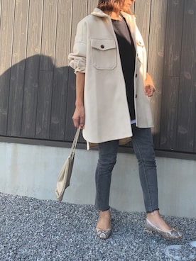 「アントマリーズ」｜「アイテム（バレエシューズ）」を使った、Haru☆さん（レディース・153cm）の秋コーディネート