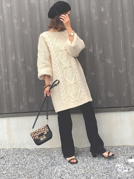 「LAULHERE（ロレール）のVERITABLE/ベリタブル（ハンチング/ベレー帽）」を使った、Haru☆さん（レディース・153cm）の秋コーディネート