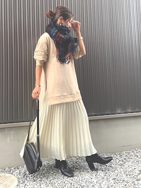 「リップスター」｜「アイテム（ブーツ）」を使った、Haru☆さん（レディース・153cm）の秋コーディネート