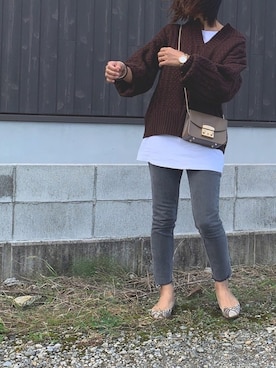 「アントマリーズ」｜「アイテム（バレエシューズ）」を使った、Haru☆さん（レディース・153cm）の秋コーディネート