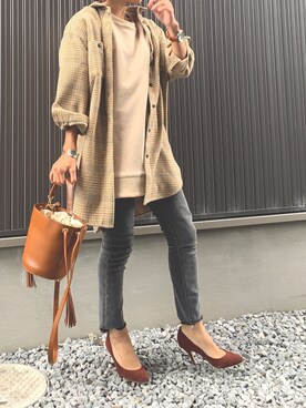 「リップスター」｜「アイテム（腕時計）」を使った、Haru☆さん（レディース・153cm）の秋コーディネート