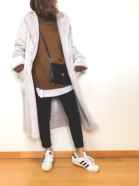 「FOSSIL（フォッシル）のアイテム（ショルダーバッグ）」を使った、Haru☆さん（レディース・153cm）の秋コーディネート
