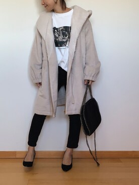 「MAJESTIC LEGON（マジェスティックレゴン）のアイテム（その他アウター）」を使った、Haru☆さん（レディース・153cm）の秋コーディネート