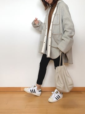 「Ne-net（ネネット）のアイテム（ブルゾン）」を使った、Haru☆さん（レディース・153cm）の冬コーディネート