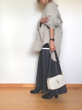 「Ne-net（ネネット）のアイテム（ブルゾン）」を使った、Haru☆さん（レディース・153cm）の冬コーディネート