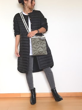 「beautiful people」｜「アイテム（ダウンジャケット/コート）」を使った、Haru☆さん（レディース・153cm）の秋コーディネート