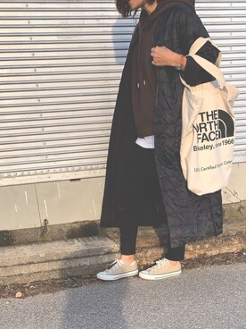「FOSSIL（フォッシル）のアイテム（アナログ腕時計）」を使った、Haru☆さん（レディース・153cm）の冬コーディネート