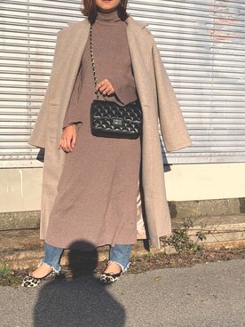 「アントマリーズ」｜「アイテム（チェスターコート）」を使った、Haru☆さん（レディース・153cm）の冬コーディネート