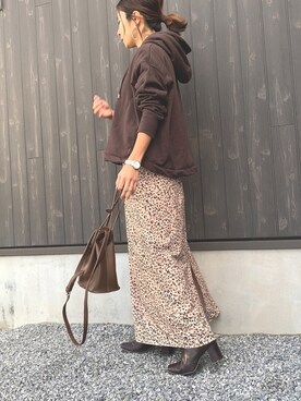 「GRL（グレイル）のアイテム（ピアス（両耳用））」を使った、Haru☆さん（レディース・153cm）の冬コーディネート