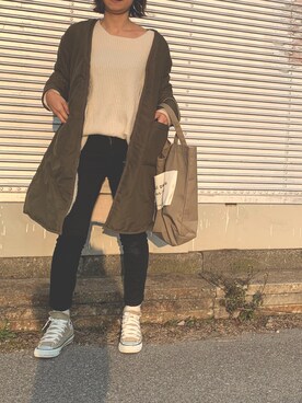 「GRL（グレイル）のアイテム（ピアス（両耳用））」を使った、Haru☆さん（レディース・153cm）の冬コーディネート