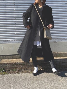 「KBF（ケイビーエフ）のアイテム（その他アウター）」を使った、Haru☆さん（レディース・153cm）の冬コーディネート