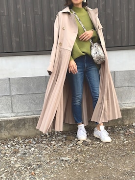 「グレイル」｜「アイテム（トレンチコート）」を使った、Haru☆さん（レディース・153cm）の冬コーディネート