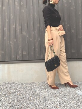 「COTORICA（コトリカ）のミリタリーオールインワン【ジャンプスーツ】（ワンピース）」を使った、Haru☆さん（レディース・153cm）の冬コーディネート