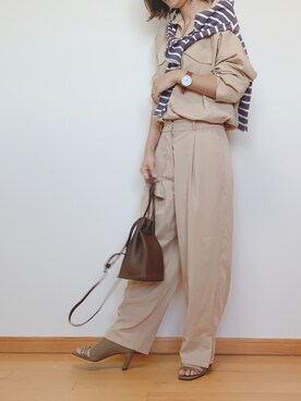 「COTORICA（コトリカ）のミリタリーオールインワン【ジャンプスーツ】（ワンピース）」を使った、Haru☆さん（レディース・153cm）の春コーディネート