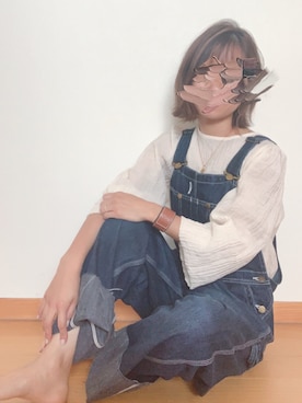 「おうちスタイル」｜「アイテム（オールインワン・サロペット）」を使った、Haru☆さん（レディース・153cm）の春コーディネート