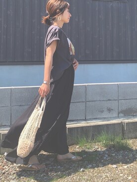 「モーメントプラス」｜「アイテム（アクセサリー）」を使った、Haru☆さん（レディース・153cm）の春コーディネート