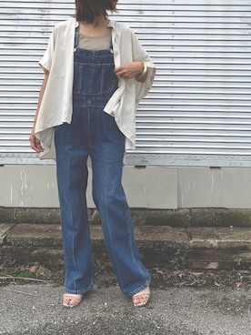 「Mila Owen（ミラオーウェン）のアイテム（サロペット/オーバーオール）」を使った、Haru☆さん（レディース・153cm）の夏コーディネート