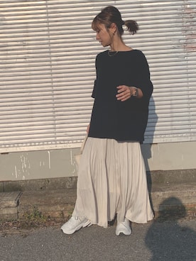「NIKE（ナイキ）のWMNS M2K TEKNO AO3108-009（スニーカー）」を使った、Haru☆さん（レディース・153cm）の秋コーディネート