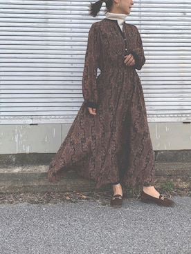 「SonnyLabel」｜「アイテム（ローファー）」を使った、Haru☆さん（レディース・153cm）の秋コーディネート
