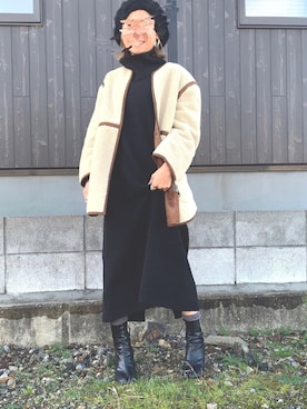 「アーバンリサーチ」｜「アイテム（レッグウェア）」を使った、Haru☆さん（レディース・153cm）の冬コーディネート