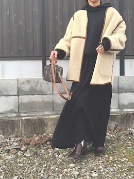 「RODE SKO」｜「アイテム（ブルゾン）」を使った、Haru☆さん（レディース・153cm）の冬コーディネート