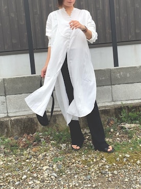 「rectangle（レクタングル）のアイテム（シャツワンピース）」を使った、Haru☆さん（レディース・153cm）の春コーディネート