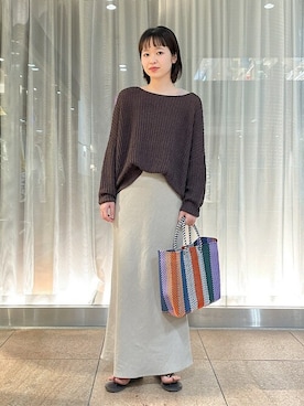 「TKEES（ティキーズ）のアイテム」を使った、清水さん（レディース・162cm）の春コーディネート