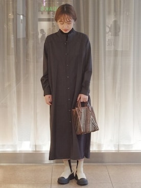 「FAEDA（ファエダ）のアイテム」を使った、清水さん（レディース・162cm）の秋コーディネート