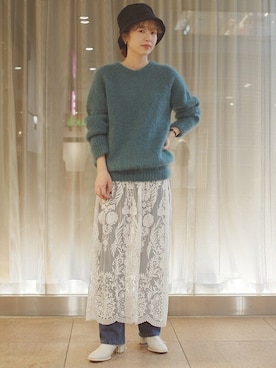 「SHIPS（シップス）のアイテム（デニムパンツ）」を使った、清水さん（レディース・162cm）の秋コーディネート