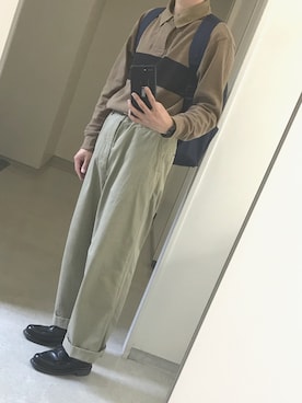 「AURALEE」｜おっちーさん（メンズ・168cm）の秋コーディネート