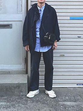 「TEATORA（テアトラ）のアイテム（ジャケット/アウター）」を使った、おっちーさん（メンズ・168cm）の春コーディネート