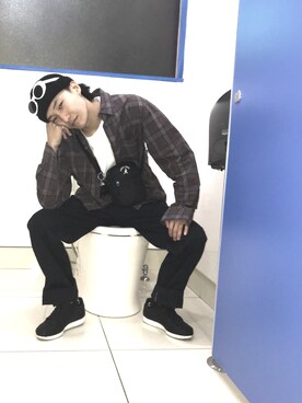 「SHIPS JET BLUE（シップスジェットブルー）のアイテム（ニットキャップ/ビーニー）」を使った、こうちゃんさん（メンズ・168cm）の夏コーディネート