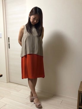 「プラダ」｜「アイテム（ワンピース/ドレス）」を使った、YOTANさん（レディース・152cm）の冬コーディネート