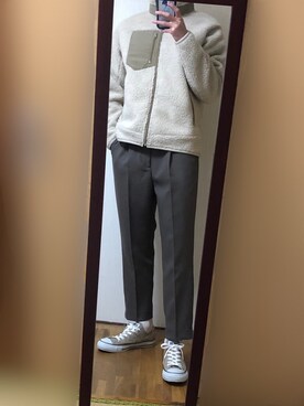 「coen（コーエン）のアイテム（ブルゾン）」を使った、Fumiさん（メンズ・172cm）の冬コーディネート