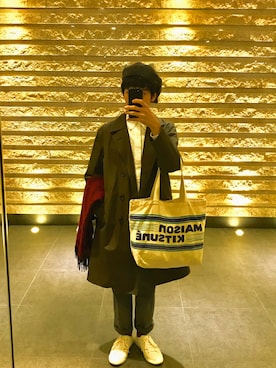 「UNIQLO U」｜「アイテム（キャスケット）」を使った、[shunpagne]さん（メンズ・169cm）の秋コーディネート