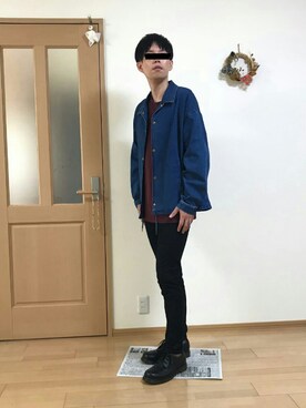 「デニムコーチジャケット」｜「アイテム（ジャケット/アウター）」を使った、ナットさん（メンズ・175cm）の秋コーディネート