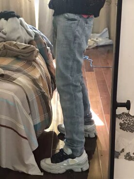 「iT（イット）のアイテム（パンツ）」を使った、胖猪Bombさん（メンズ・184cm）の秋コーディネート