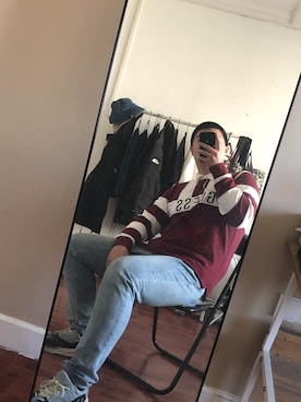 「iT（イット）のアイテム（パンツ）」を使った、胖猪Bombさん（メンズ・184cm）の秋コーディネート