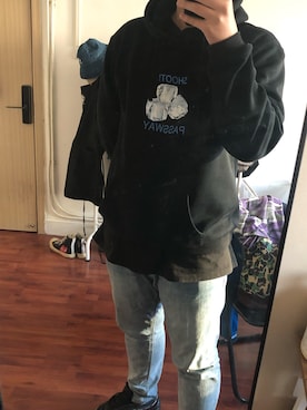 「iT（イット）のアイテム（パンツ）」を使った、胖猪Bombさん（メンズ・184cm）の秋コーディネート