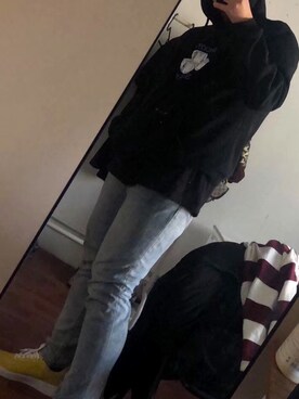 「iT（イット）のアイテム」を使った、胖猪Bombさん（メンズ・184cm）の冬コーディネート