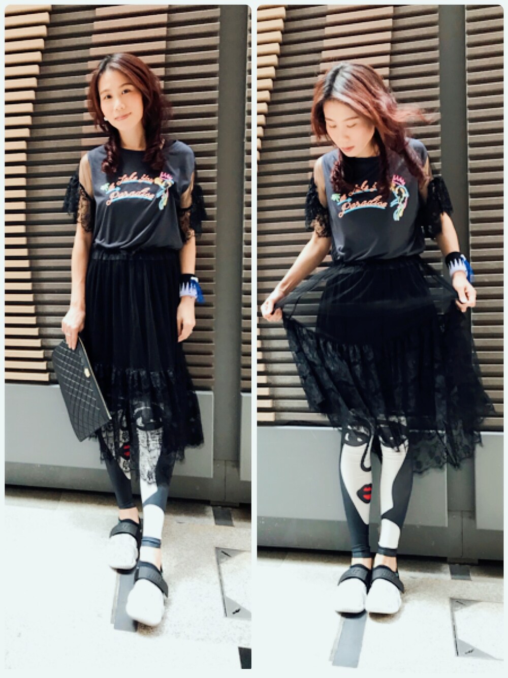 「Burnbreezeのアイテム（スカート、ブラック系）」を使った、DomDomPigさん（レディース・167cm）の冬コーディネートの1枚目の写真