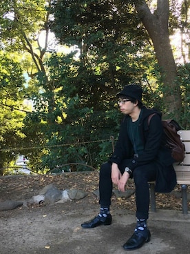 「クリスマス」｜「アイテム（ダッフルコート）」を使った、MKさん（メンズ・175cm）の冬コーディネート