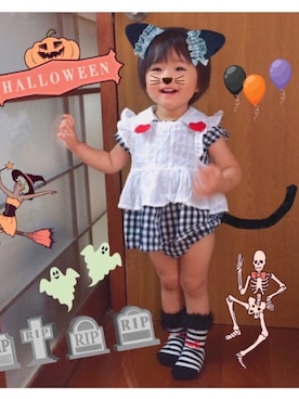 「wearhalloween2017」｜「アイテム（ワンピース/ドレス）」を使った、こげみ🍎さん（キッズ・80cm）の秋コーディネート
