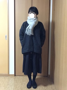 「mao made（マオメイド）のアイテム（ジャケット/アウター）」を使った、やんさん（レディース・154cm）の冬コーディネート