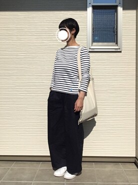 「AMSTERDAM（アムステルダム）のアイテム」を使った、やんさん（レディース・154cm）の春コーディネート