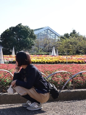 「BERTUCCI（ベルトゥッチ）のアイテム」を使った、やんさん（レディース・154cm）の秋コーディネート