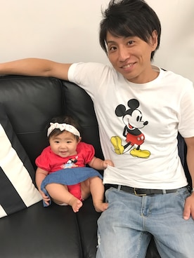 「ミッキーT」｜「アイテム（ワンピース/ドレス）」を使った、❤︎reeeechan❤︎さん（キッズ・80cm）の夏コーディネート
